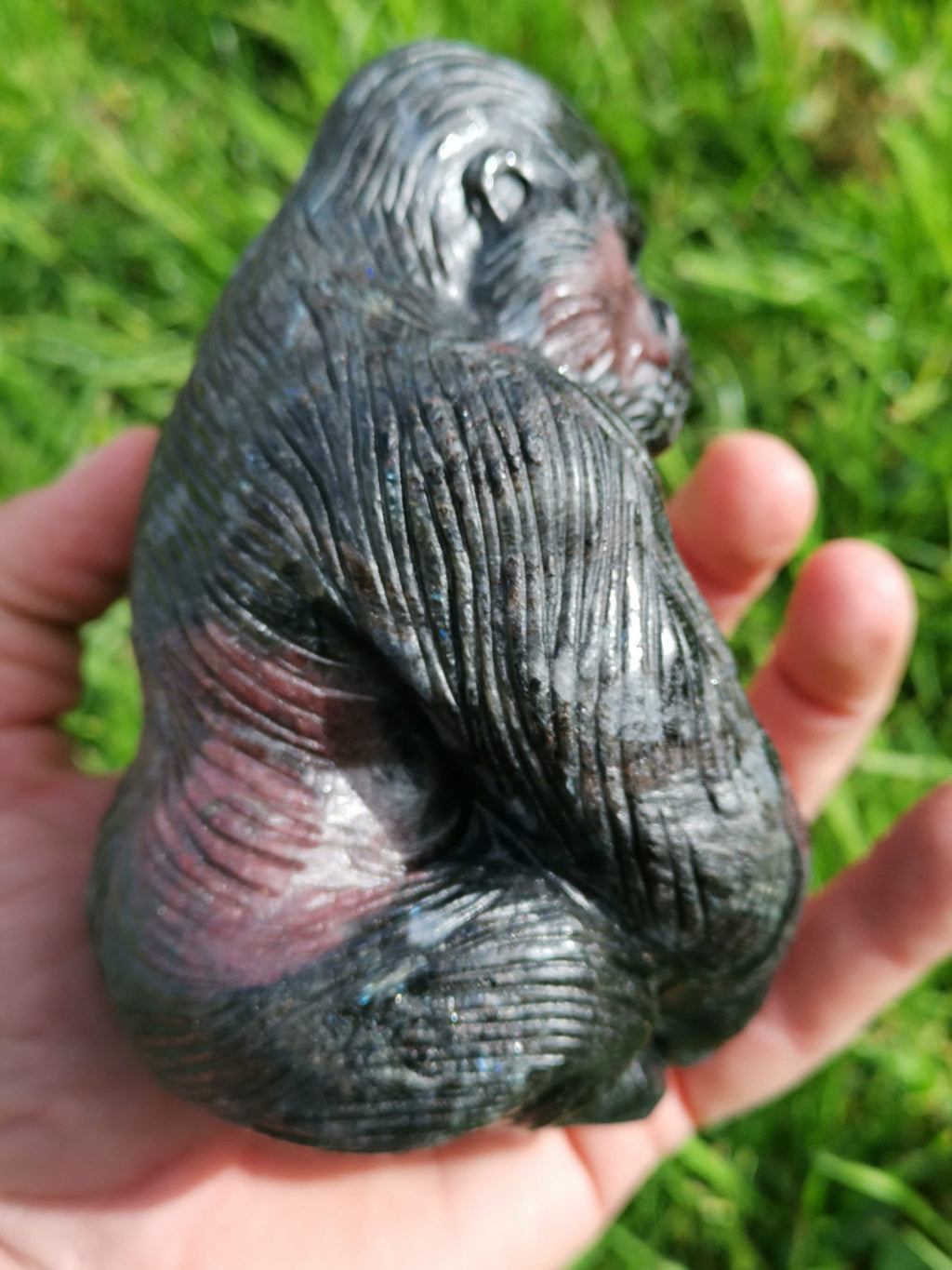 Gorillabeeld van Almandijn Granadaat / Herkomst India