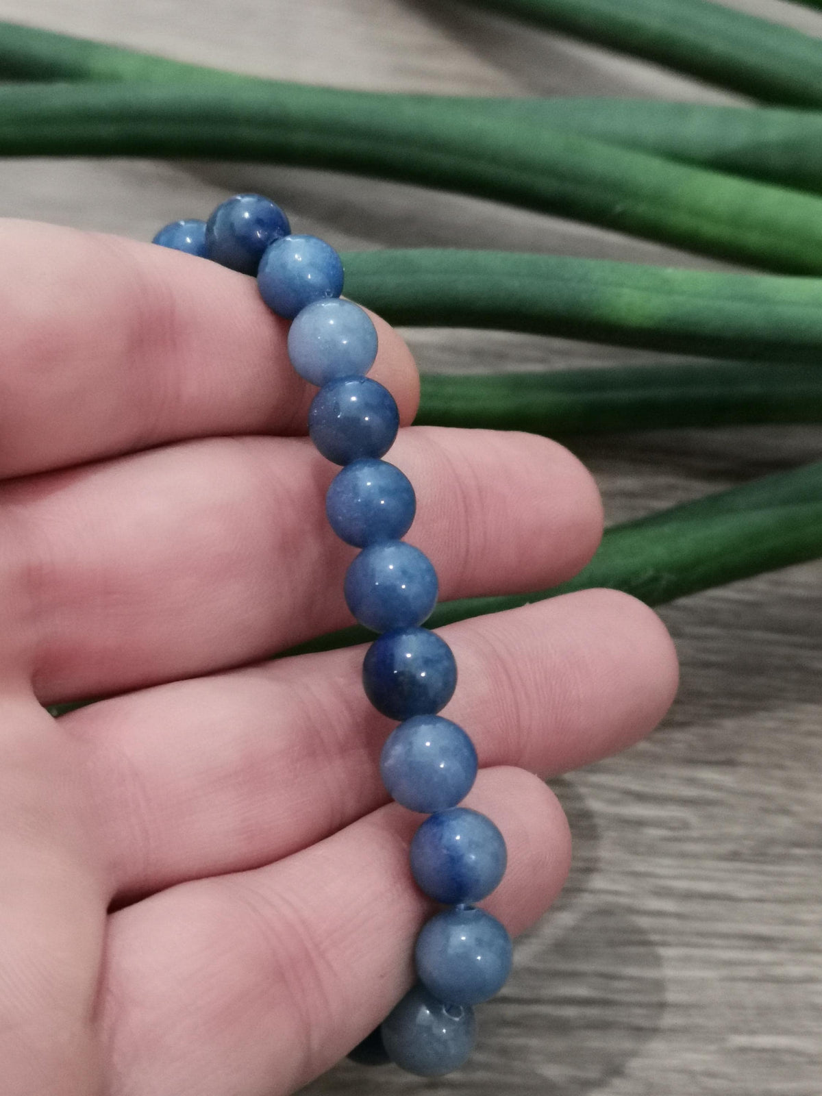 Aventurina Azul do Tibete , Pulseira à medida à escolha , Pérola redonda de 8 mm