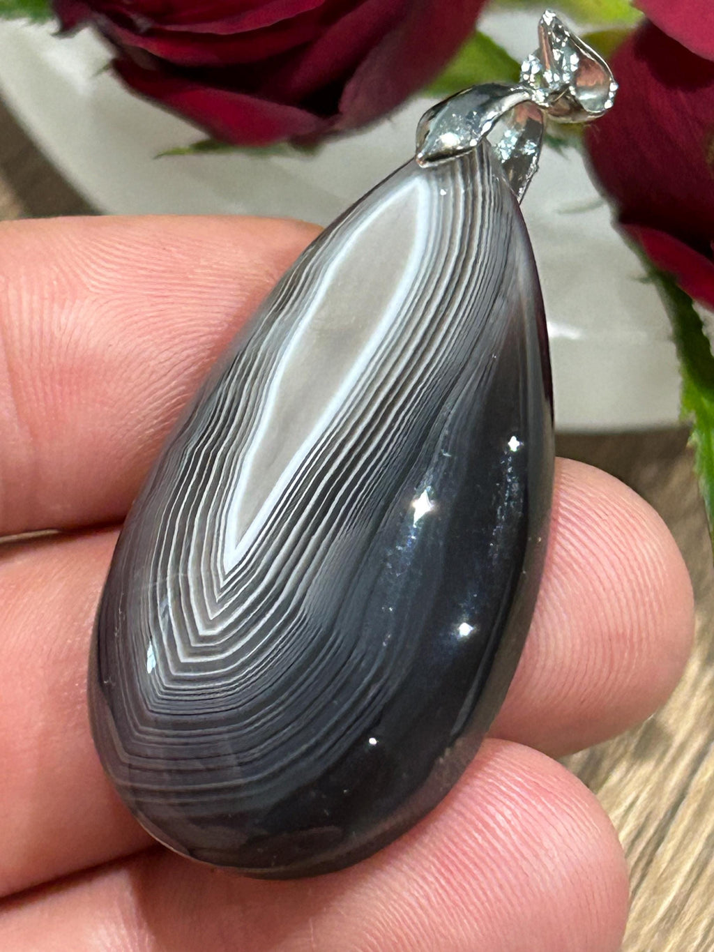 Botswanian agate drop pendant – 15 g