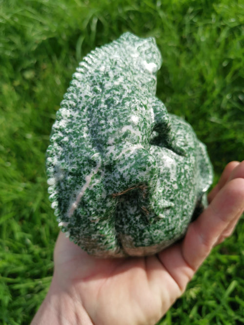 Ágata Bicolor / Hamine   , Crânio de pedra 6,4 polegadas ; Crânio de cristal  lapidado Tipo ; Crânio de vidência Crystal Skull