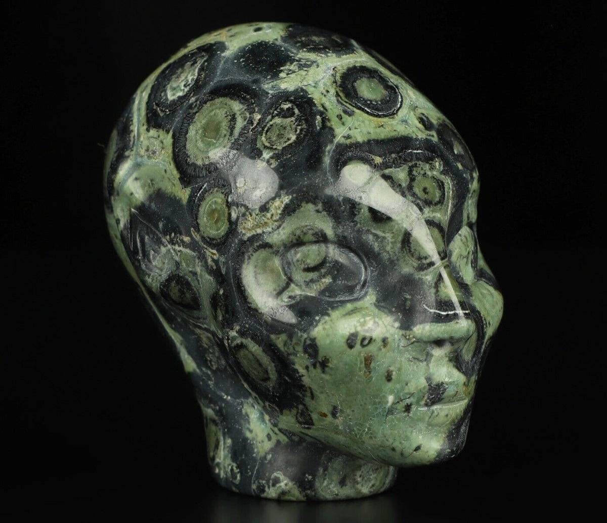 Giada pelle di coccodrillo , Giada kambaba , Elf , fata , Avatar , scultura in pietra naturale , minerali tagliati