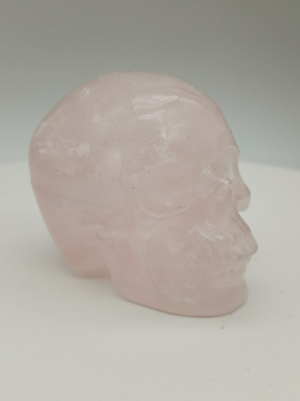 Crâne en quartz rose du Brésil – Pierre naturelle – 96 g