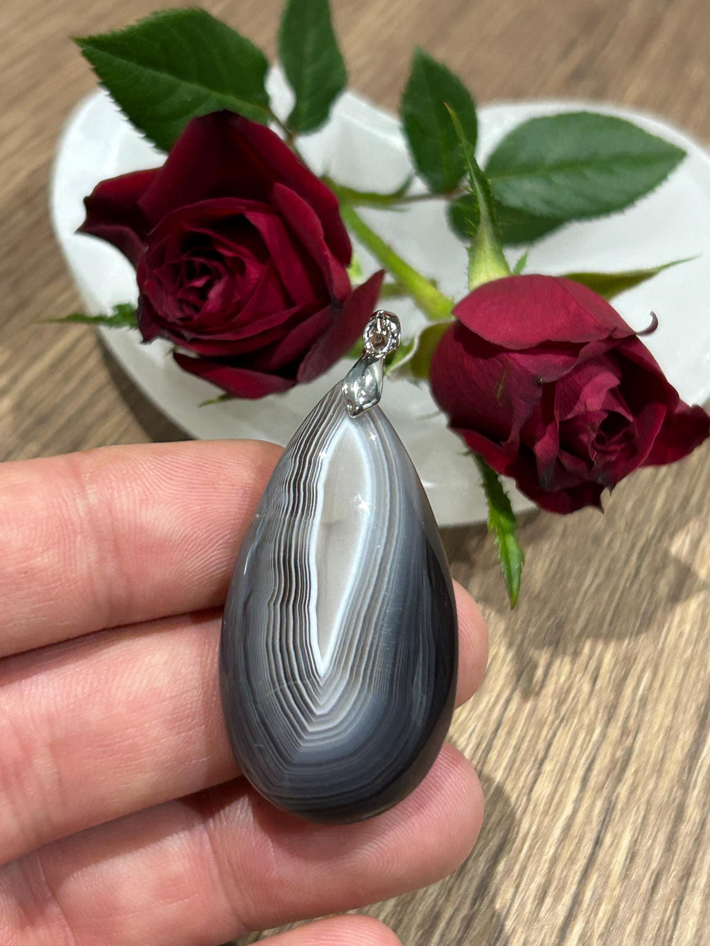 Botswanian agate drop pendant – 15 g