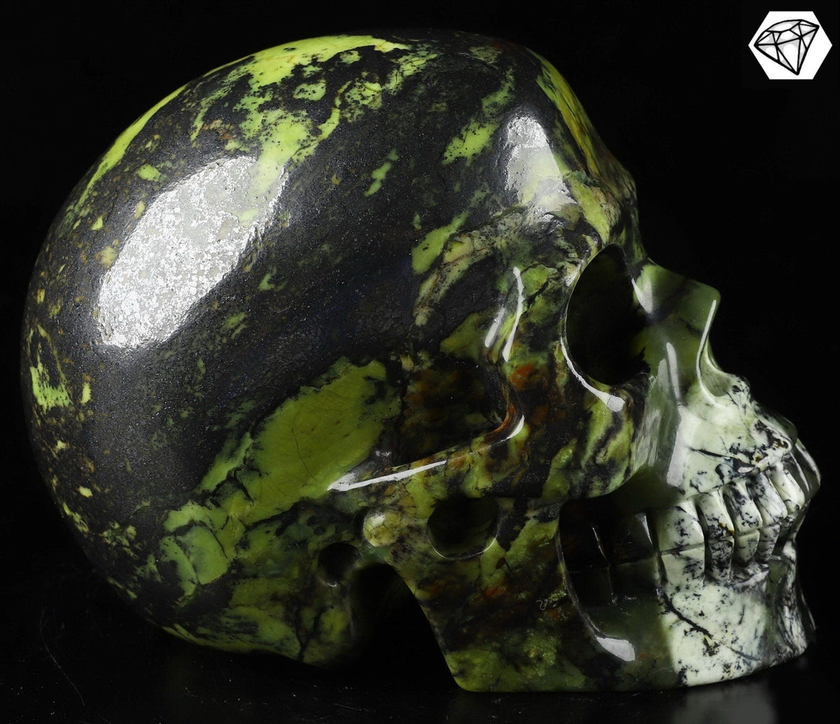 Czaszka z naturalnego kamienia JASPER Hiso   ,  Najwyższa jakość , Cranio , SchÄdel , SKULL Kryształowa czaszka