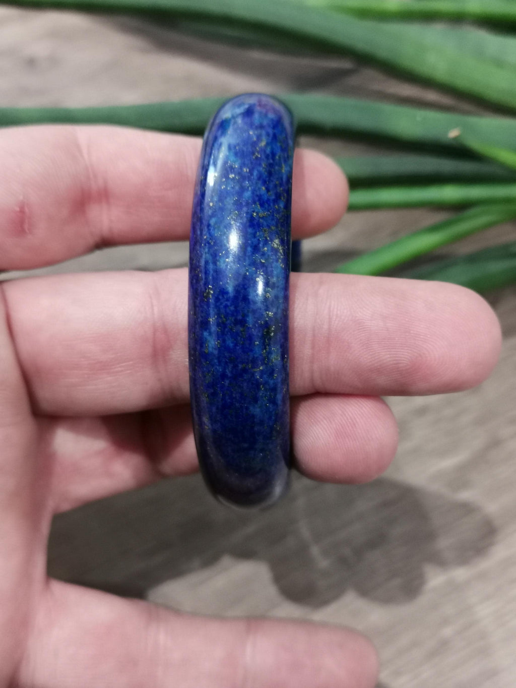 Lapis lazuli -- > Bracelet JONC rigide / Diamètre  intérieur 60 Mm , rare belle qualité, Pierre naturelle