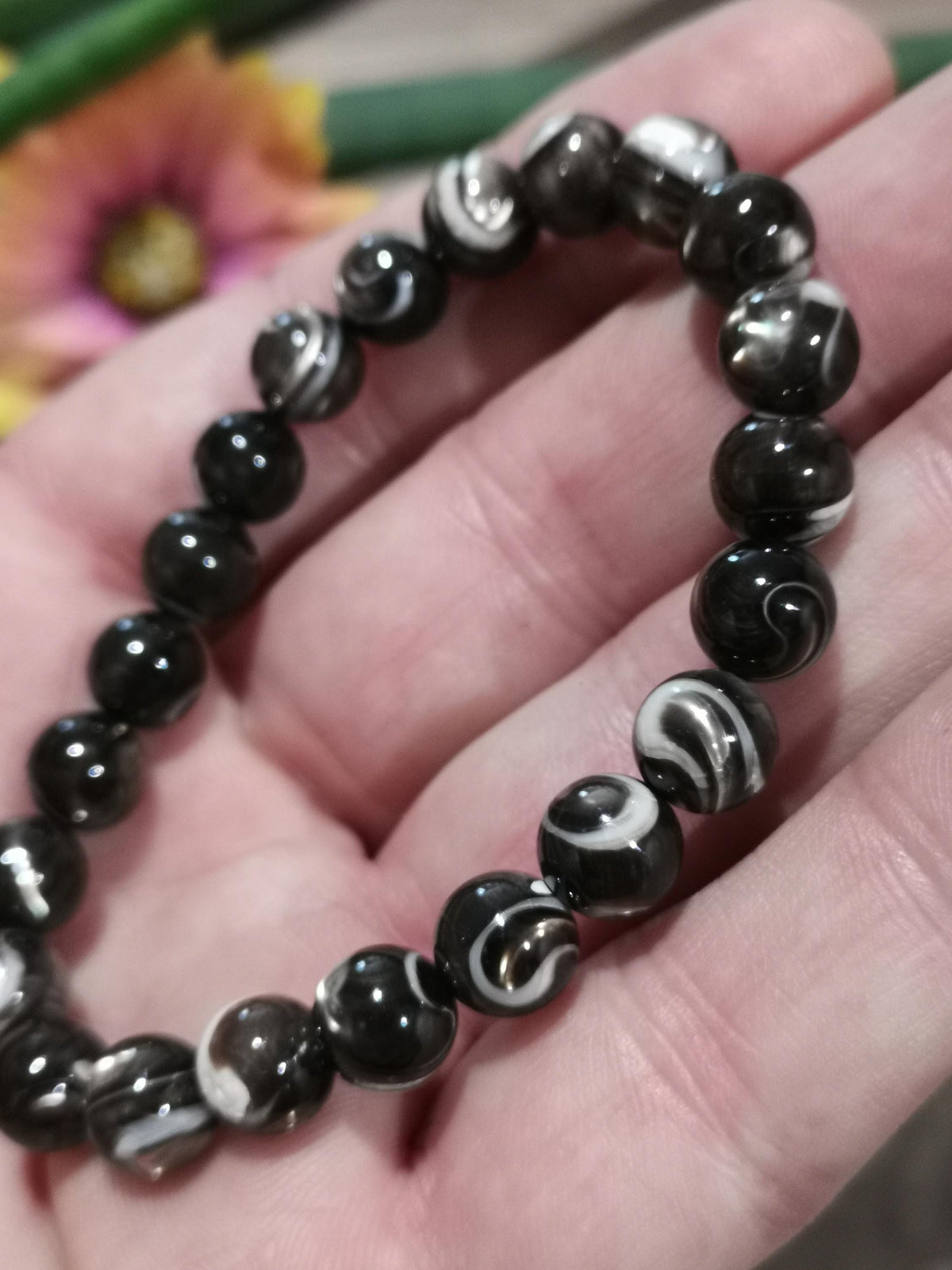Coquillage Escargot Margarita Nouvelle trouvaille , Bracelet sur mesure au Choix  , Perle ronde de 8 Mm