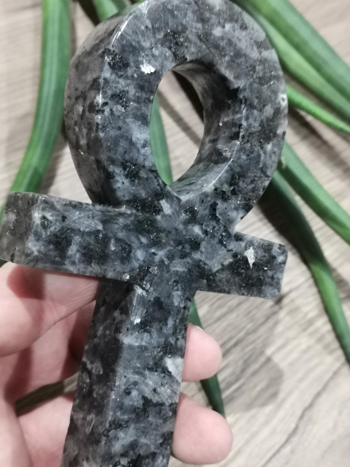 Grande croix Ankh en pierre naturelle, pierre au choix