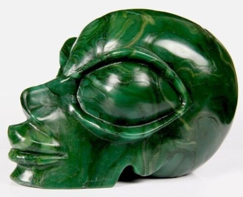 VERDITE Afrikaanse steen   Sculptuurtje Type Afrikaans hoofd  van natuursteen  /  doodshoofd / Cranio , SchÄdel , Craneo , Skull , reiki