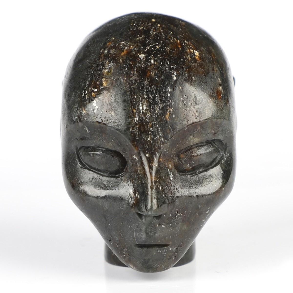 2" ELF / Fata / Avatar - Magnifico Granato della Corea , Cranio di Cristallo , scultura in pietra naturale , minerale intagliato, / Decorazione