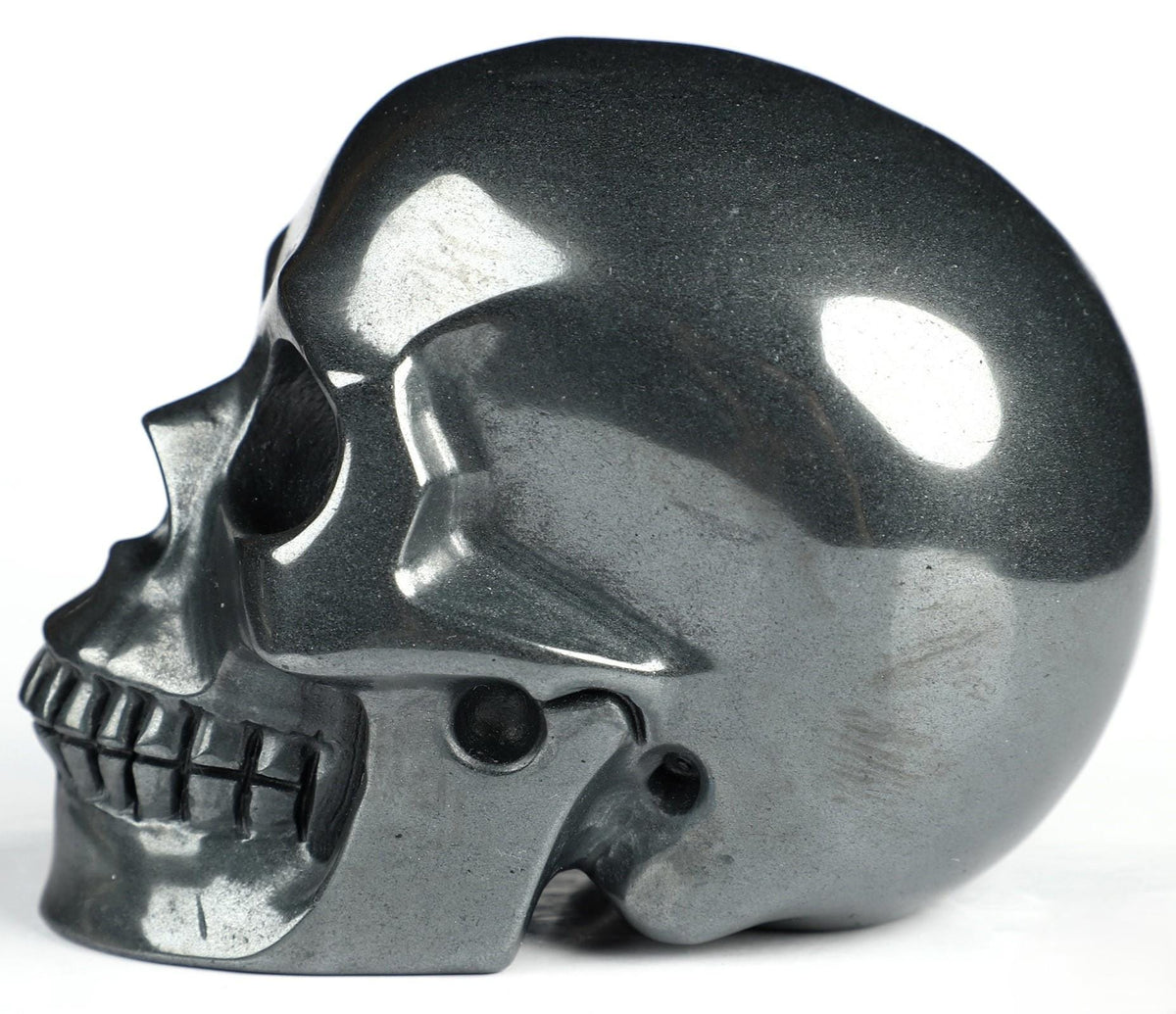 Hematyt rozmiar M, kamień żelazisty -> Rzeźba / Czaszka wyrzeźbiona z naturalnego kamienia, Memento Mori, medytacja, Feng Shui, Vanitas