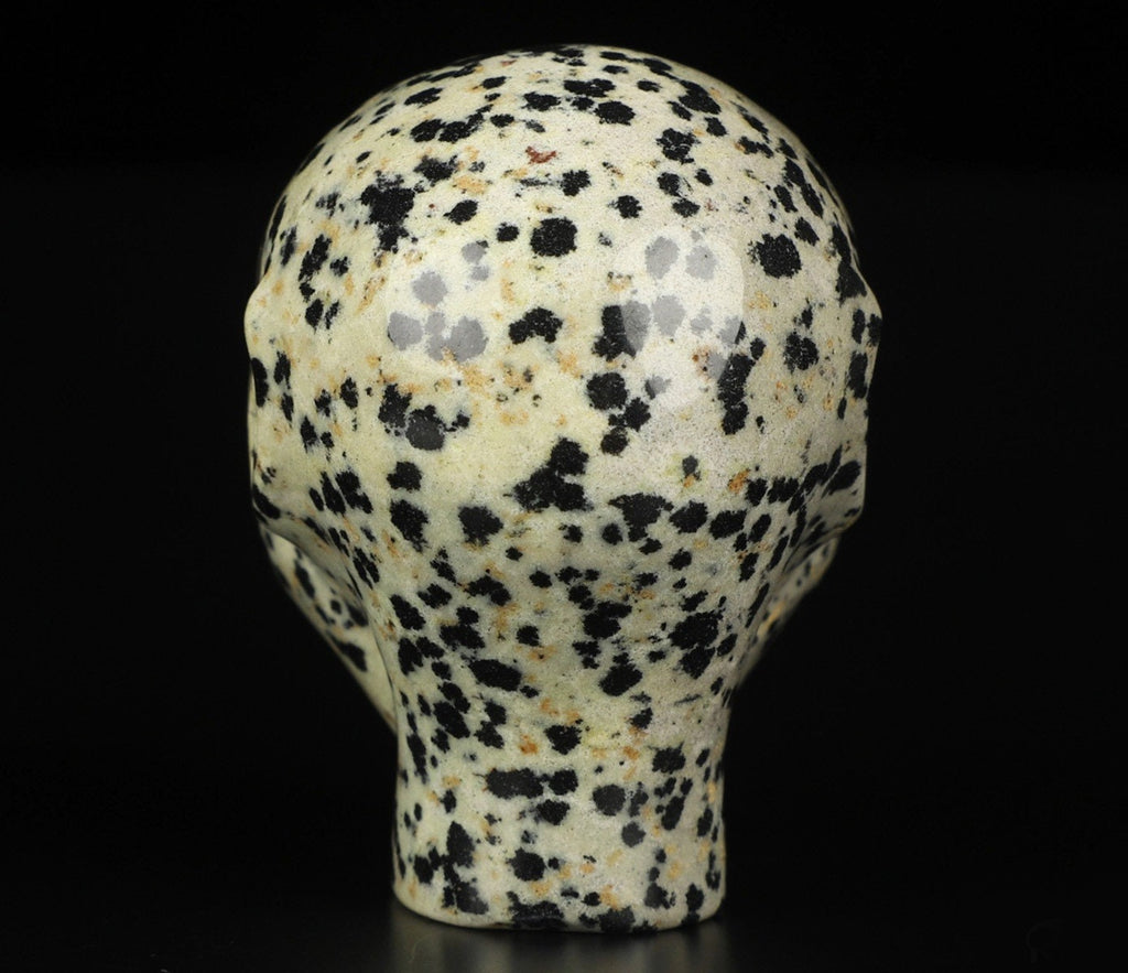 2" Elf / Fee / Avatar -> natuurlijke steen Dalmatian Jasper / Dalmatian Jasper , Skull Compagnion