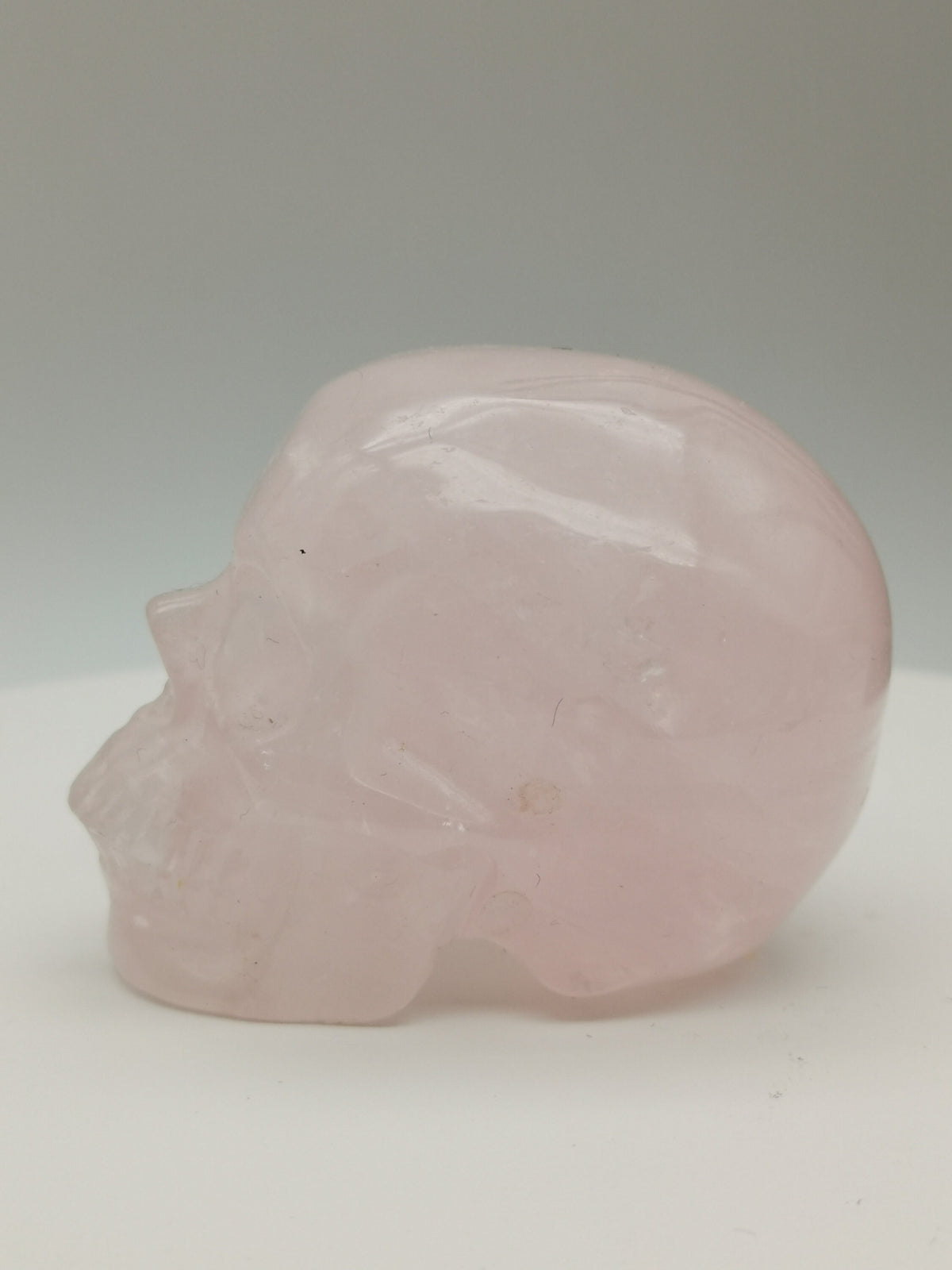 Crâne en quartz rose du Brésil – Pierre naturelle – 96 g