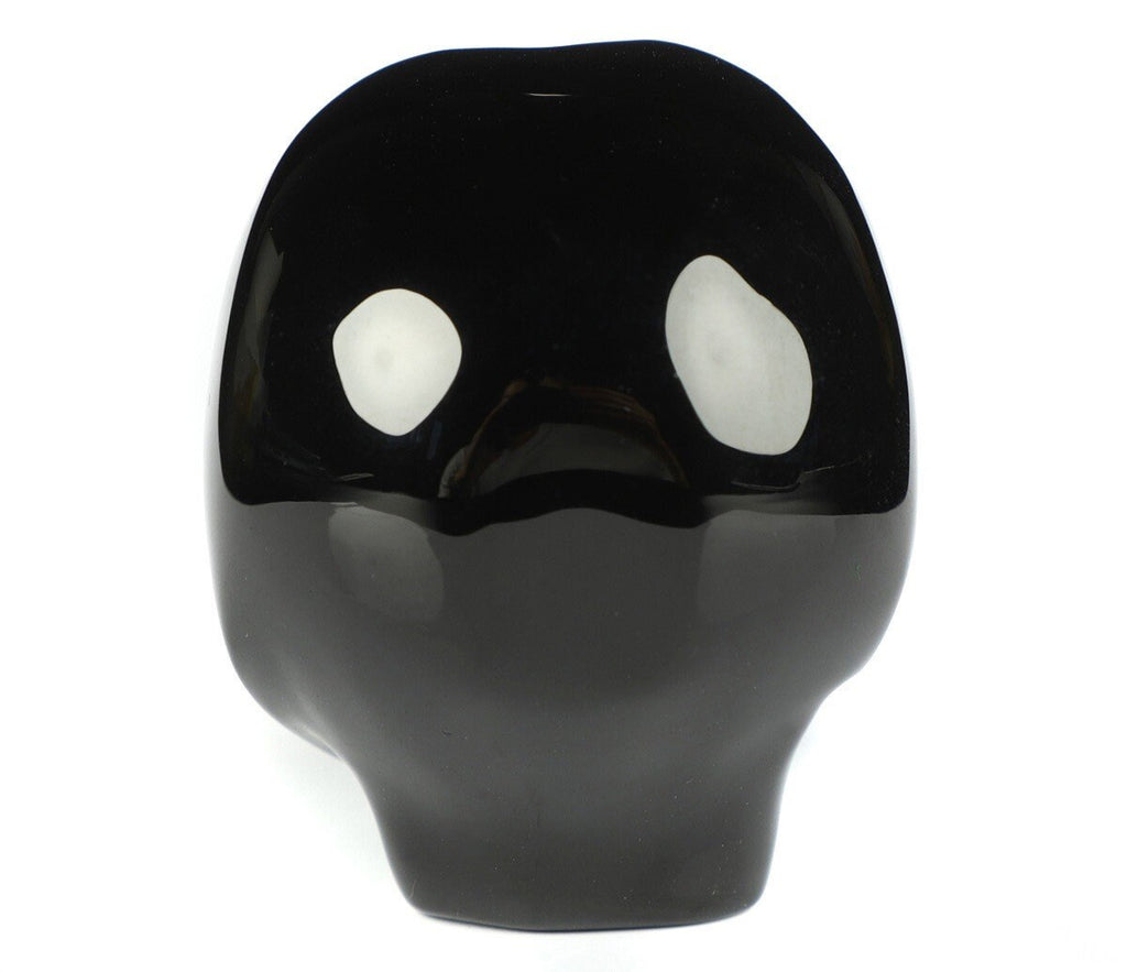 Zwarte obsidiaan, schedel van Roswell-type alien, verzamelschedel van natuursteen / Schedel, schedel, schedel, kristalschedel