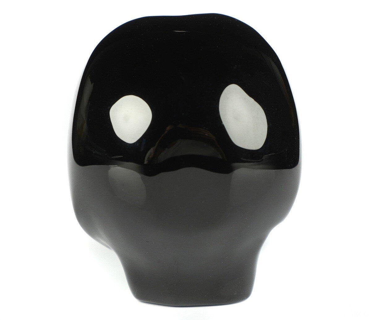 Zwarte obsidiaan, schedel van Roswell-type alien, verzamelschedel van natuursteen / Schedel, schedel, schedel, kristalschedel