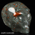 Alien-Schädel aus afrikanischem Blutjaspis, Kollektion / REIKI Skull, Cranio, Schädel, Craneo Crystal Skull