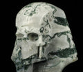 AGATE MOUSSE , Pharaoh / Tutankhamun Skull Sculpture / crystal healing / Skull ; Cranio , SchÄdel Crystal Skull