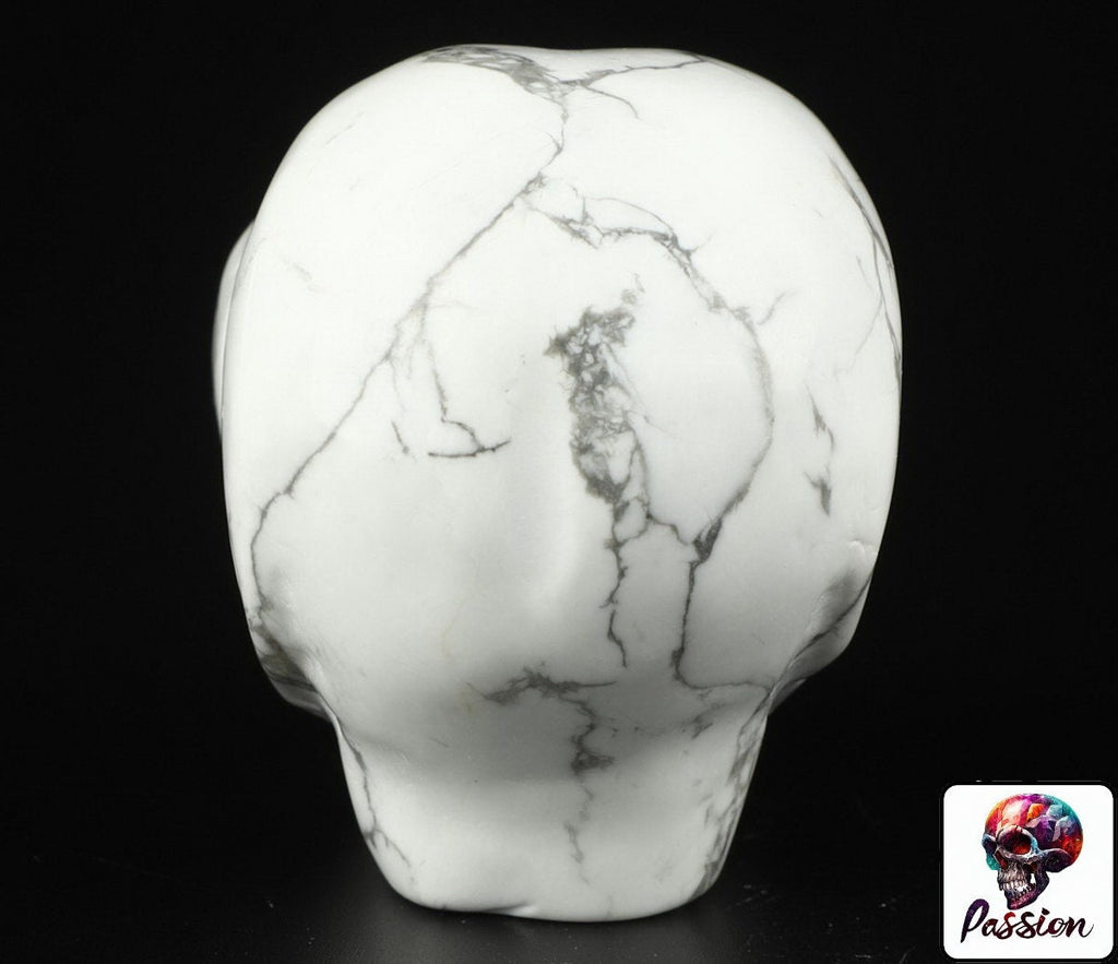 Howlite " turquesa blanca " ALIEN Roswell /Cráneo de piedra natural de colección / decoración Skull , Cráneo , SchÄdel , Cráneo