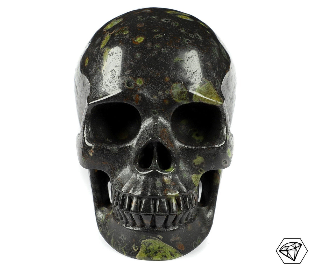 Czaszka z naturalnego kamienia JASPEK PLUMITOWY    ,  Najwyższa jakość , Cranio , SchÄdel , SKULL Kryształowa czaszka