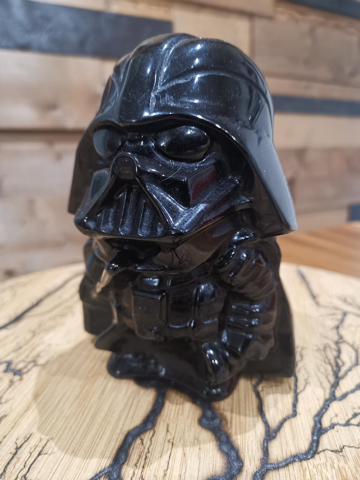 Dark Vador, sculptuur van zwart obsidiaan 1,6 kg / Star Wars-collectie