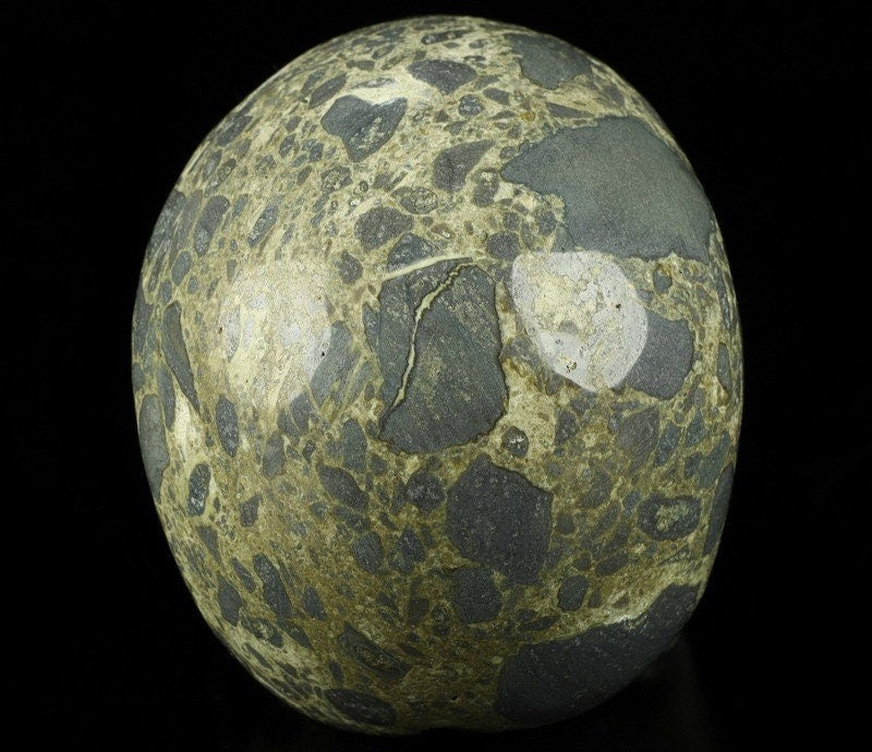 Crâne pierre Jaspe Bréchique D'Australie  , sculpture Vanité , Cabinet de curiosité