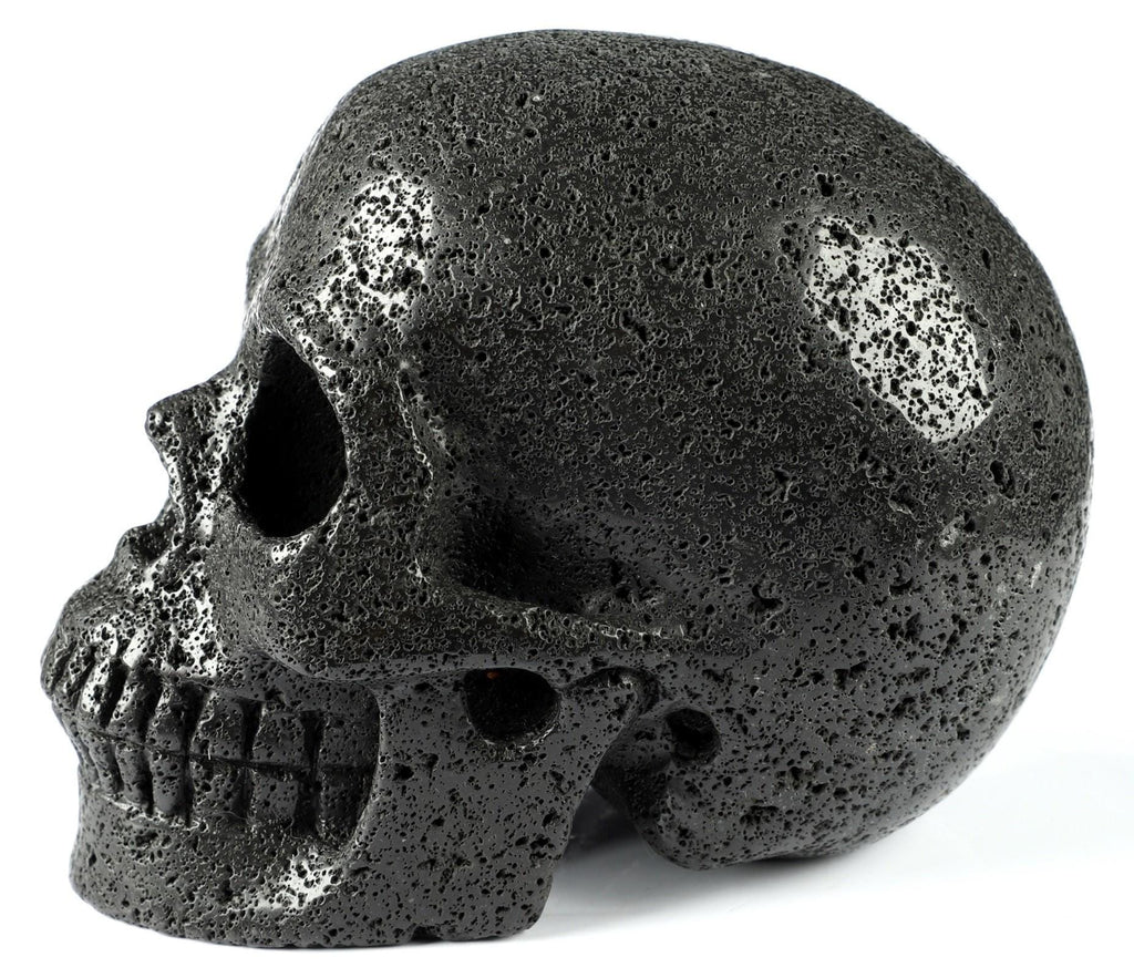 Crâne en Pierre De lave Sculpté  / tète de mort Cranio , SchÄdel , Craneo , Skull , reikin Crystal Skull